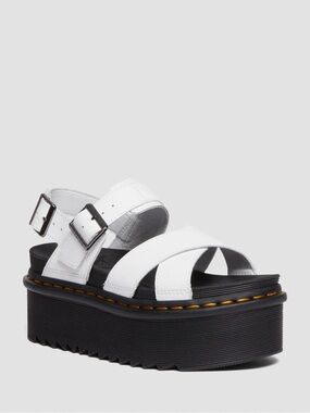 Dr Marten Voss II white leather sandals as 9
